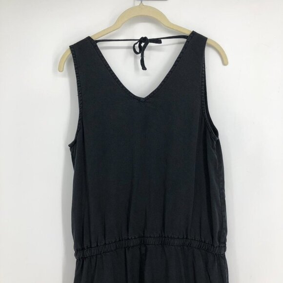 tentree Black Lightweight Tencel V-neck Surpliced / Wrap Blakely Jumpsuit S - Picture 10 of 14